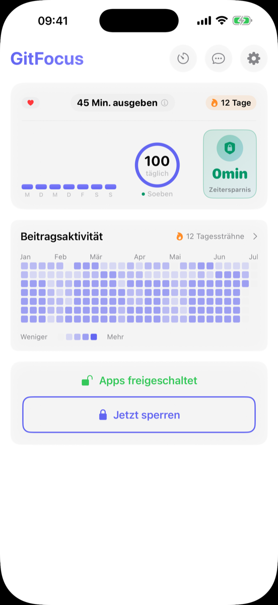 Startseiten-Dashboard