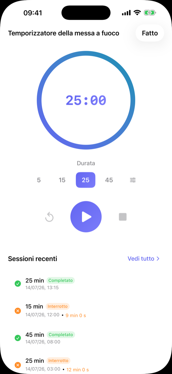 Timer di concentrazione